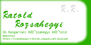 ratold rozsahegyi business card